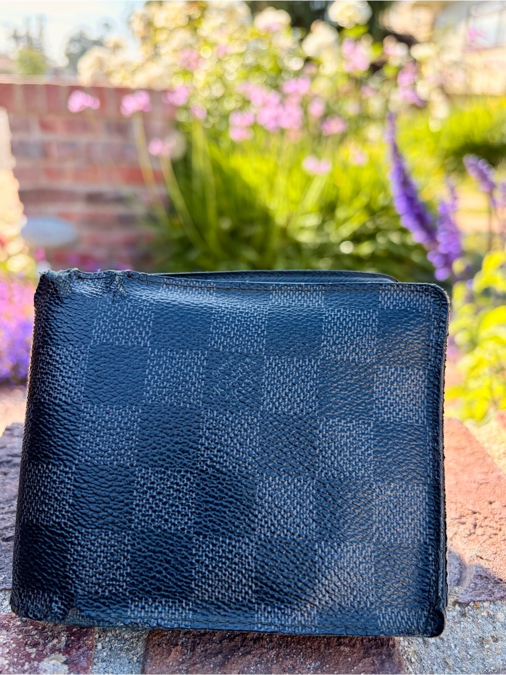 Men’s Louis Vuitton Trifold Wallet Damier Check Auth 2009 DateCode France